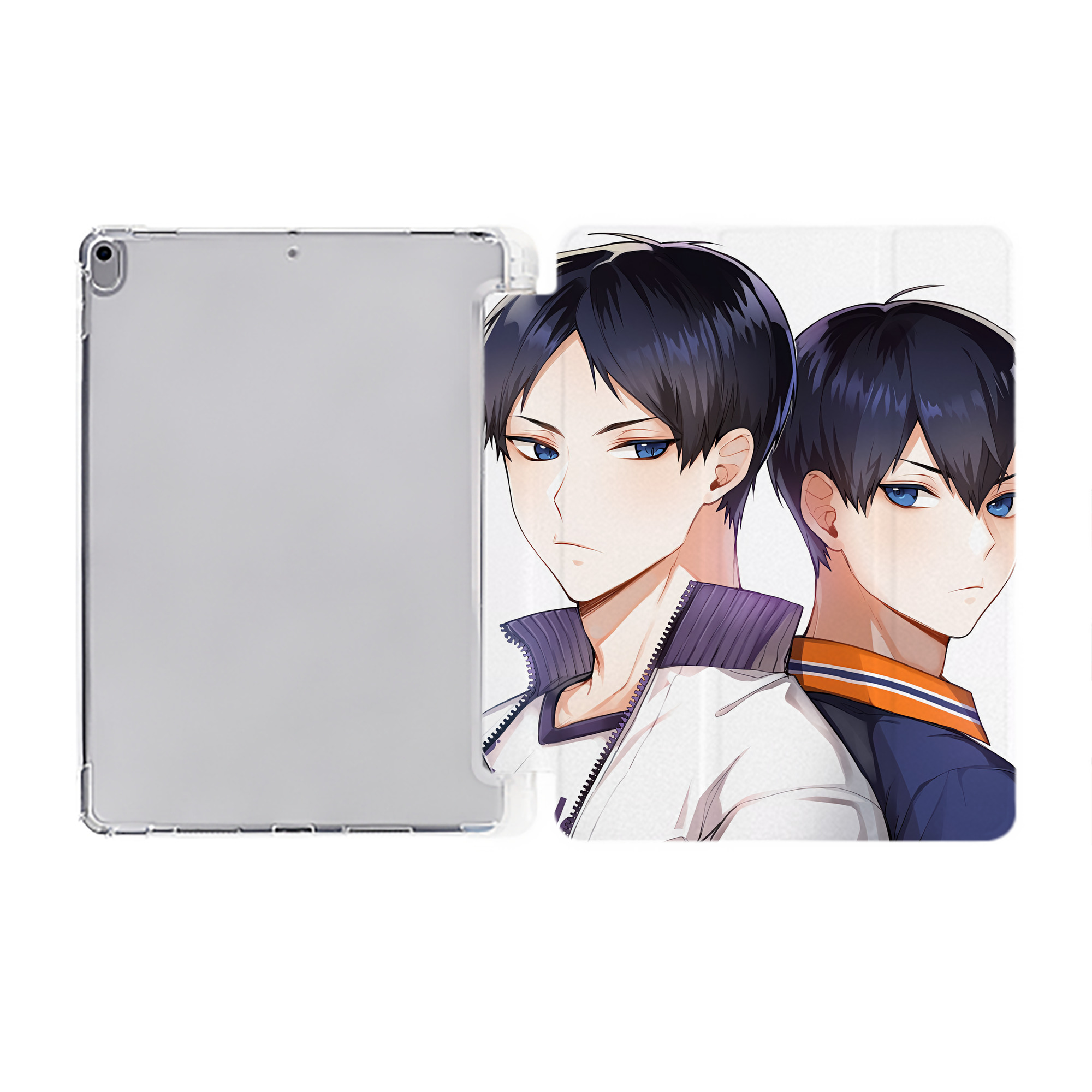 （画像用） ハイキュー!! Haikyu!! IPad ケース ペン収納付き 三つ折りスタンド PUレザー×シリコン 対応機種9.5/10.5/10.9インチ